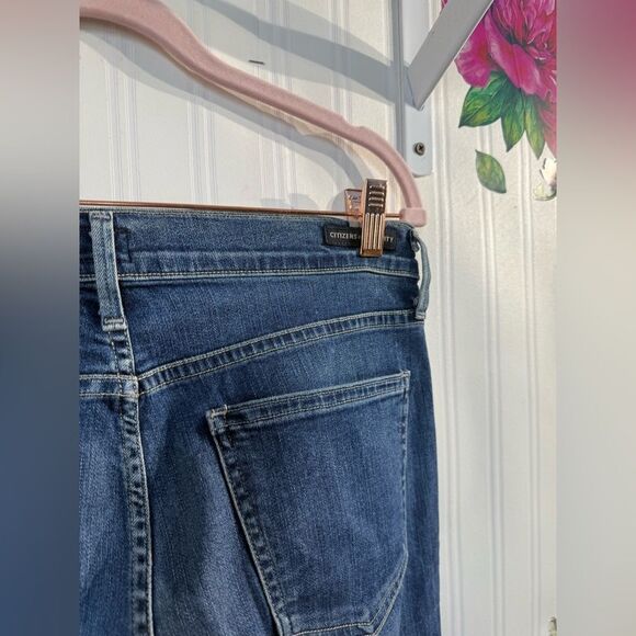 Citizens of Humanity Jeans Rocket Crop High Rise Skinny Raw Hem Stretch - Picture 6 of 9